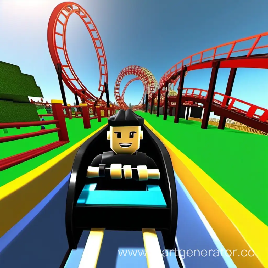 Thrilling-Roblox-Rollercoaster-Cart-Ride-Virtual-Adventure-in-an-Amusement-Park