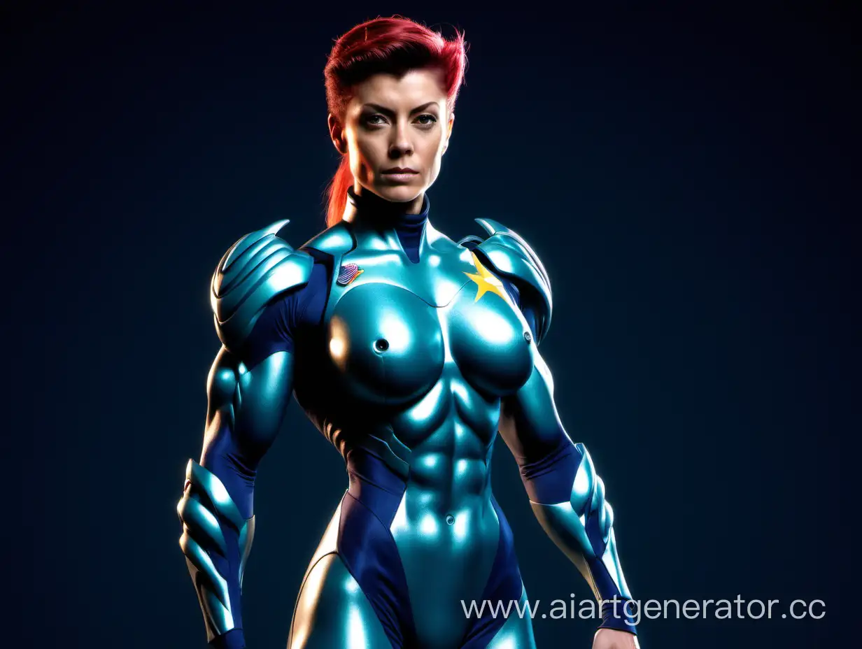Sergeant Emily Hart, SilverHawks, with a muscular body
