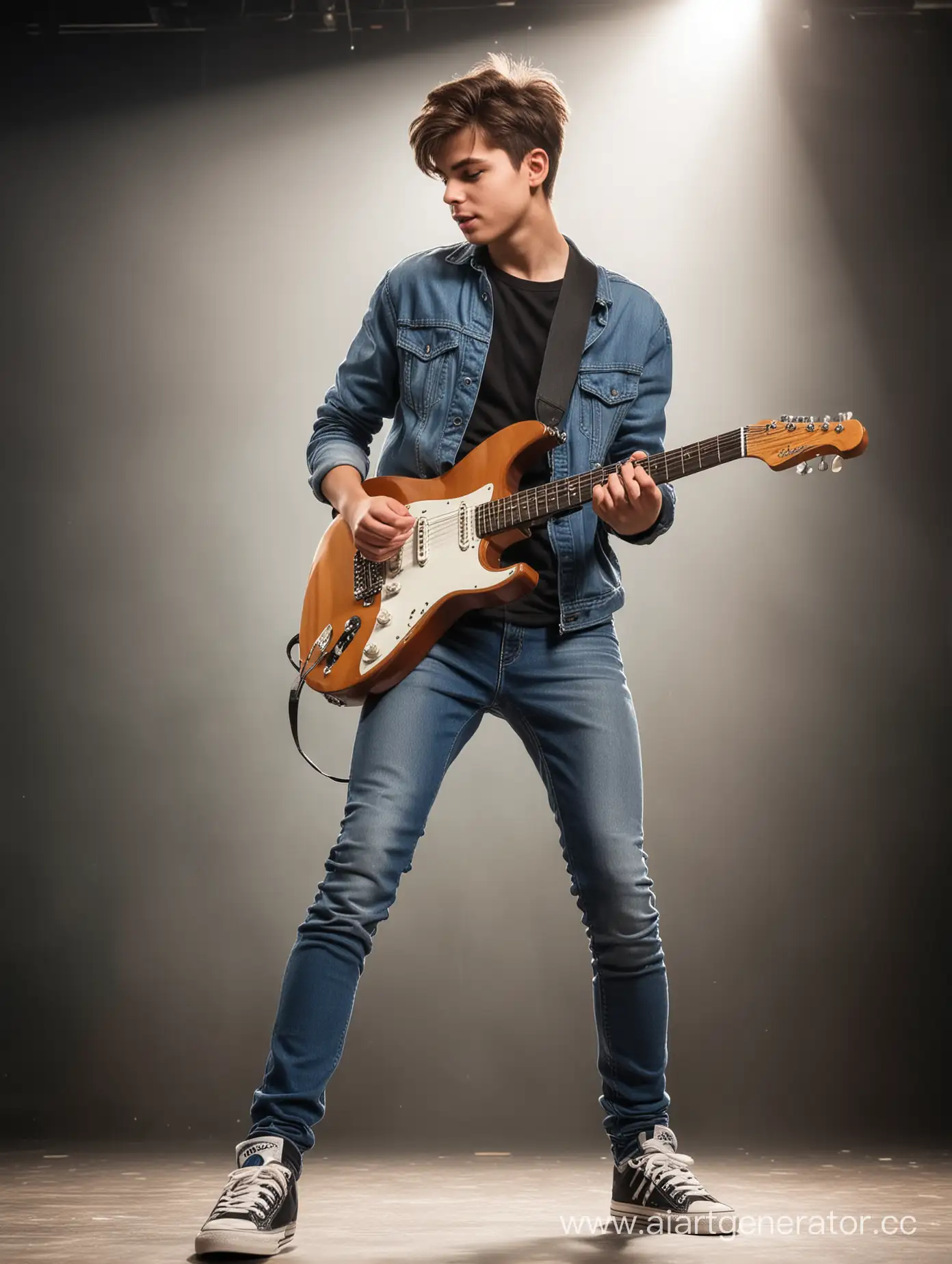 Teenager-Performing-Live-Guitarist-in-Casual-Attire
