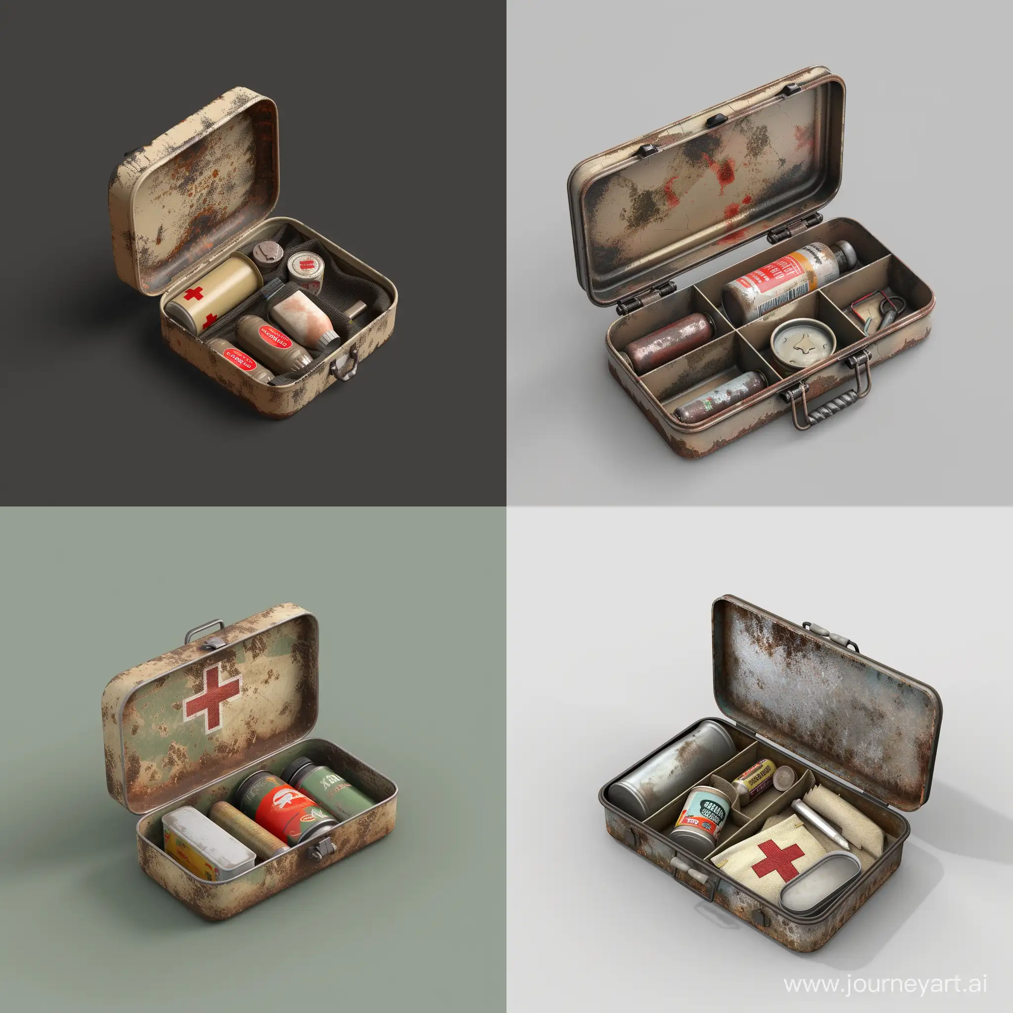 Isometric-Realistic-Mini-Survival-Kit-in-Metal-Case-Stalker-Style-3D-Render