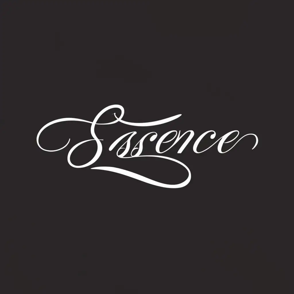 a logo design,with the text "Essence", main symbol:Luxury restaurant, unique elegant cursive "Essence",Moderate,be used in Restaurant industry,clear background