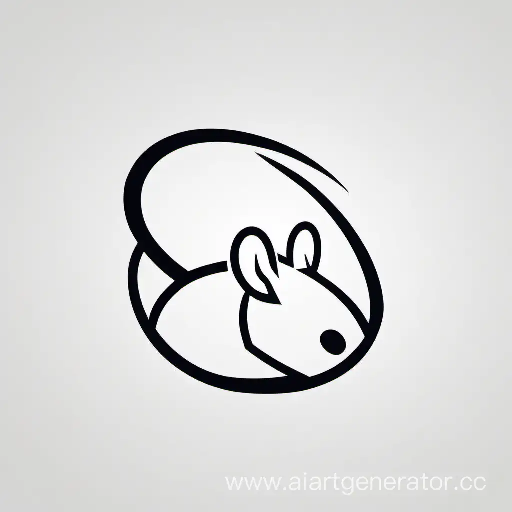 логотип компании по продаже компьютеров и их составляющих, на логотипе должна присутствовать живая мышь, минимализм