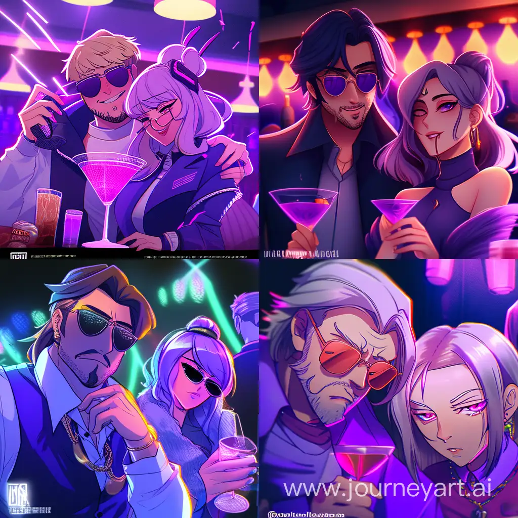 Gangsta-Couple-Party-with-Mystery-and-Purple-Vibes-in-Tehran-Iran
