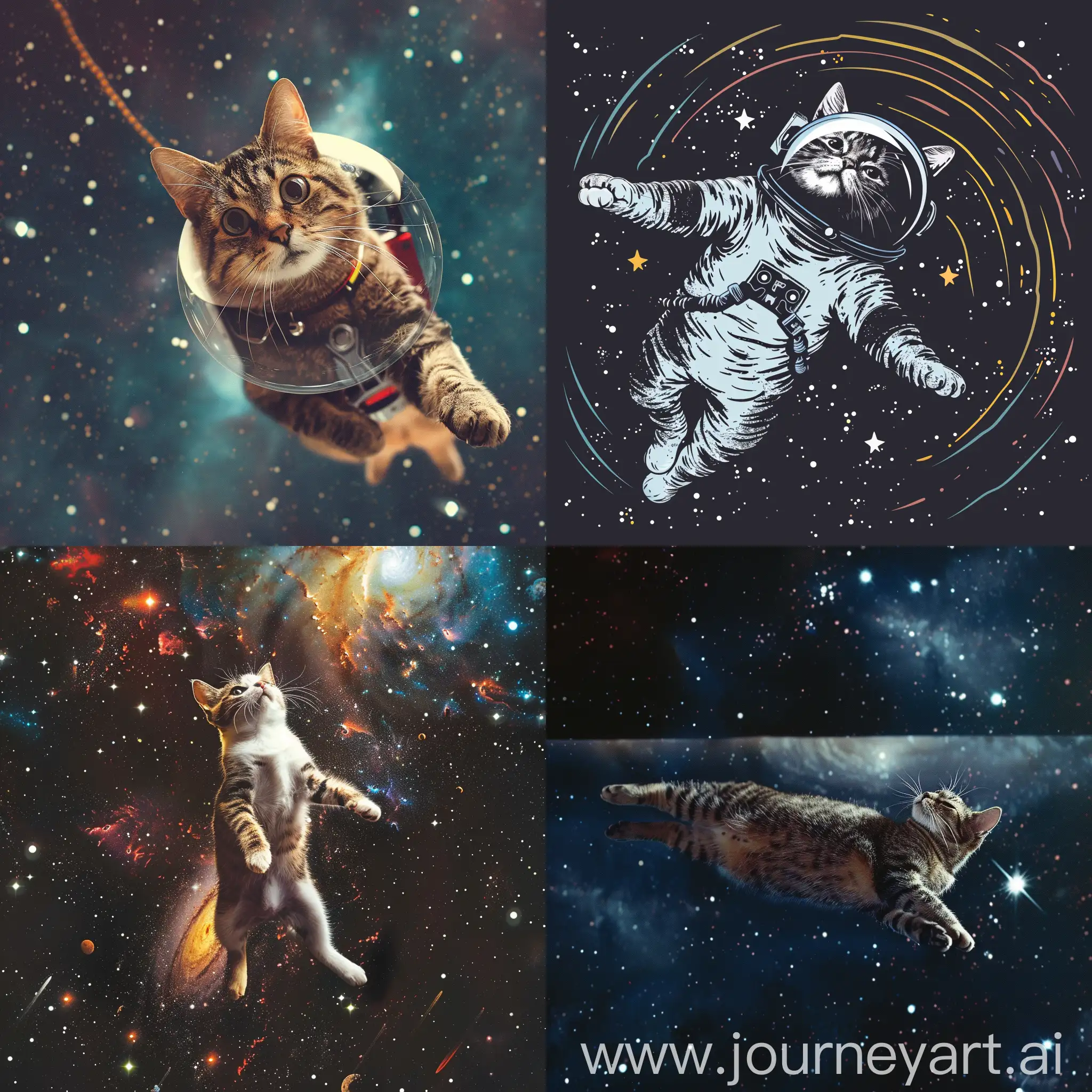 Playful-Cat-Floating-in-Galactic-Serenity