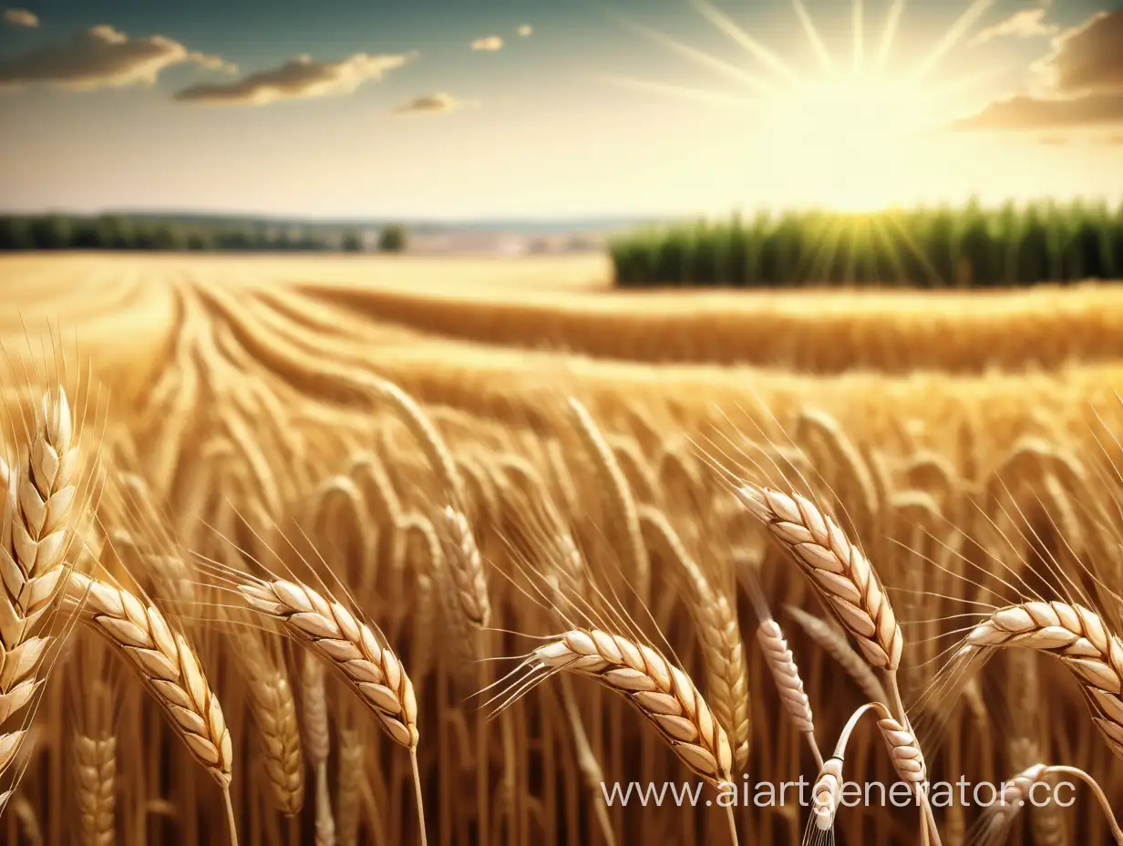Баннер с пшеничным полем 