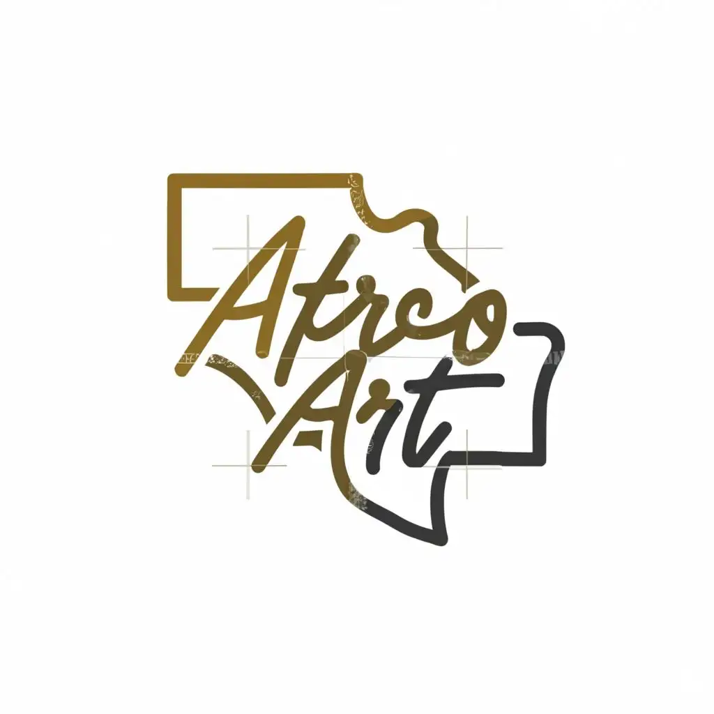 LOGO-Design-for-Afro-Art-Bold-Africa-Map-Symbol-with-Entertaining-Flair-on-a-Crisp-Background