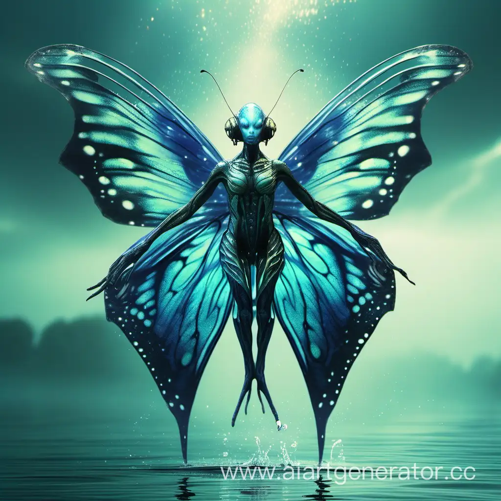 alien humanoid aquatic butterfly