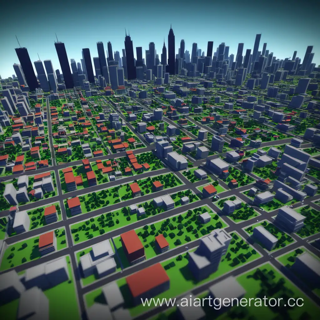 Roblox-Studio-Vibrant-Cityscape-Creation-with-Buildings-and-Skyscrapers