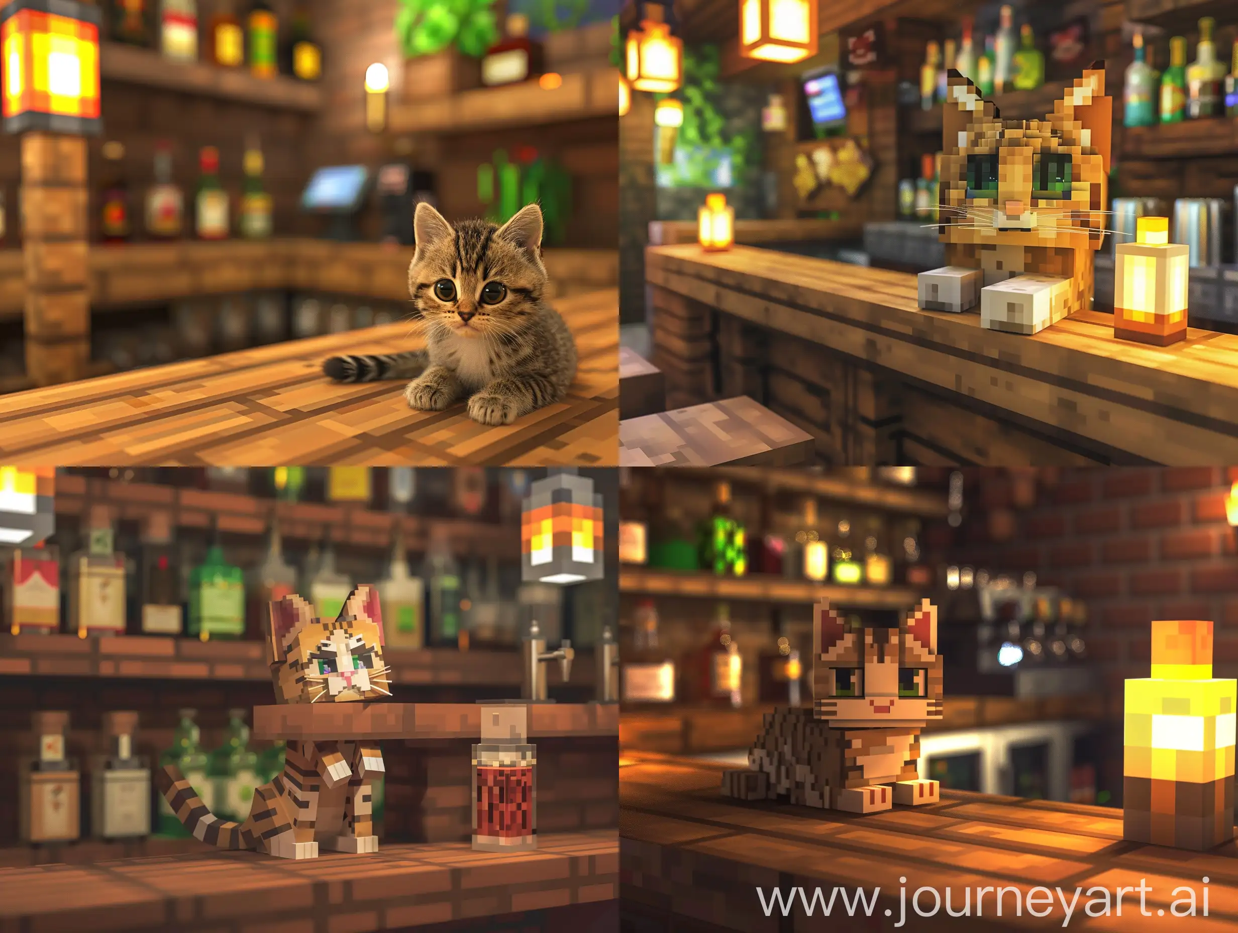 MinecraftInspired-4K-Digital-Art-Cat-Enjoying-a-Bar-Scene