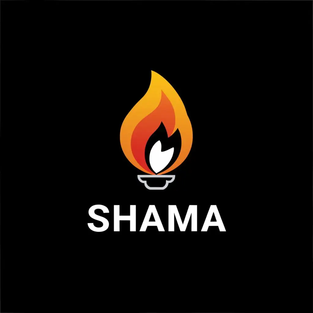 logo, Burner, with the text "Shama", typography