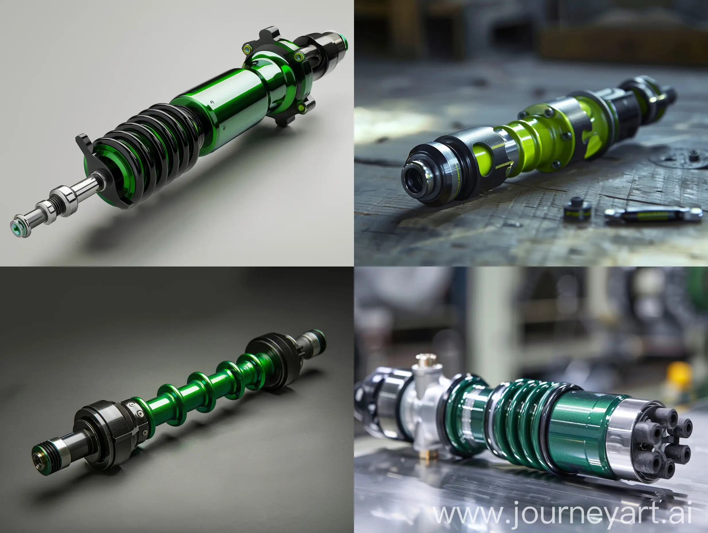 Highly-Detailed-Green-Shock-Absorber-Product-Photography