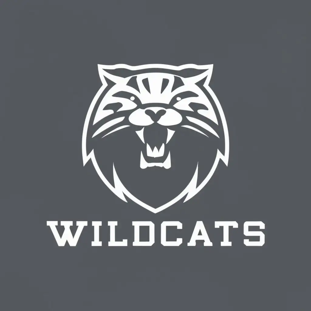 LOGO-Design-For-Wildcats-Bold-Black-White-Typography-for-Sports-Fitness