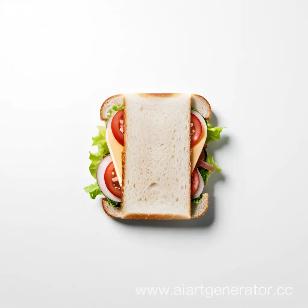 sandwich in white space