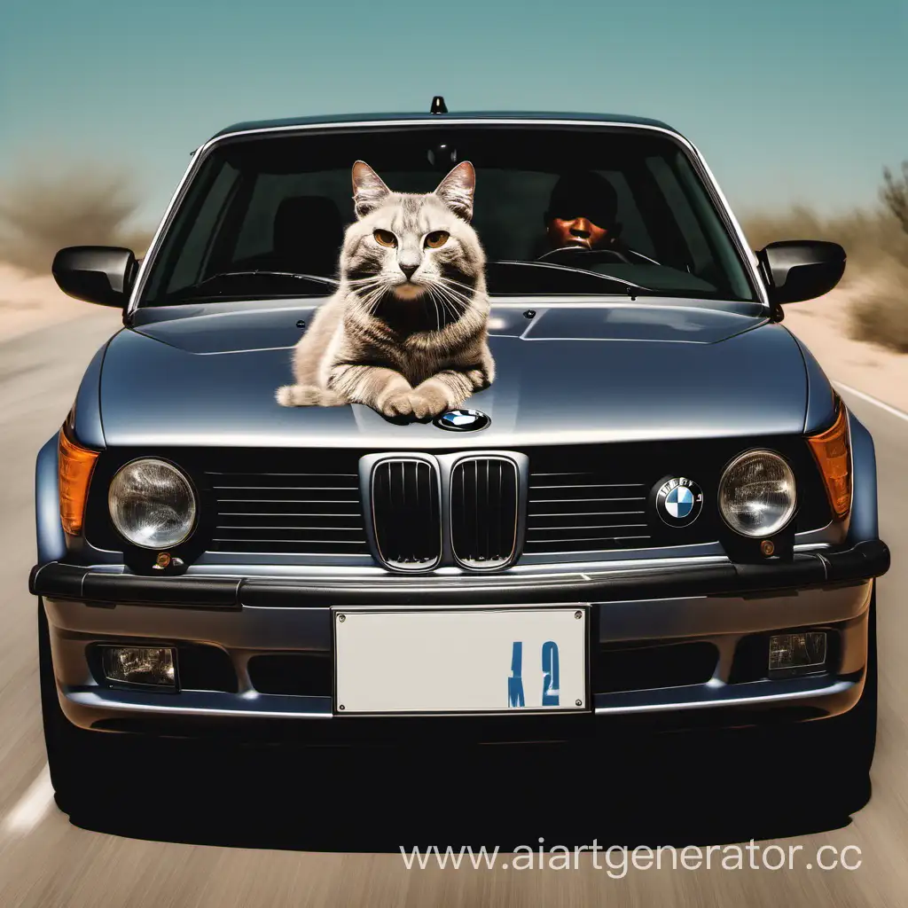 Sleek-African-American-Cat-Posing-in-a-BMW