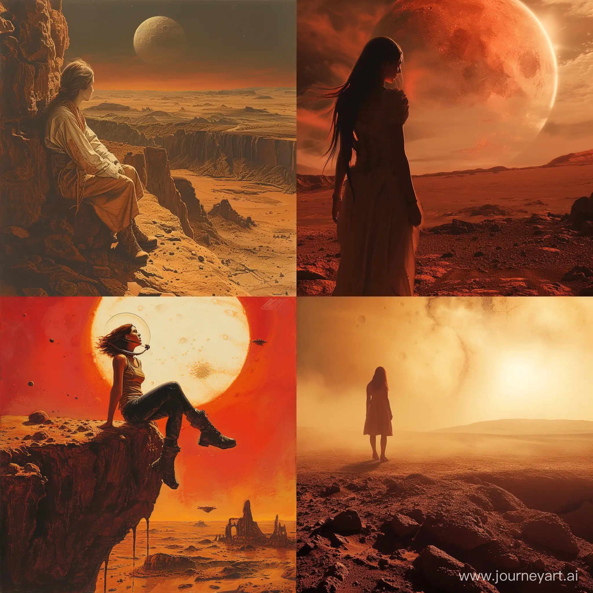 Exploring-Mars-Lone-Woman-on-the-Red-Planet