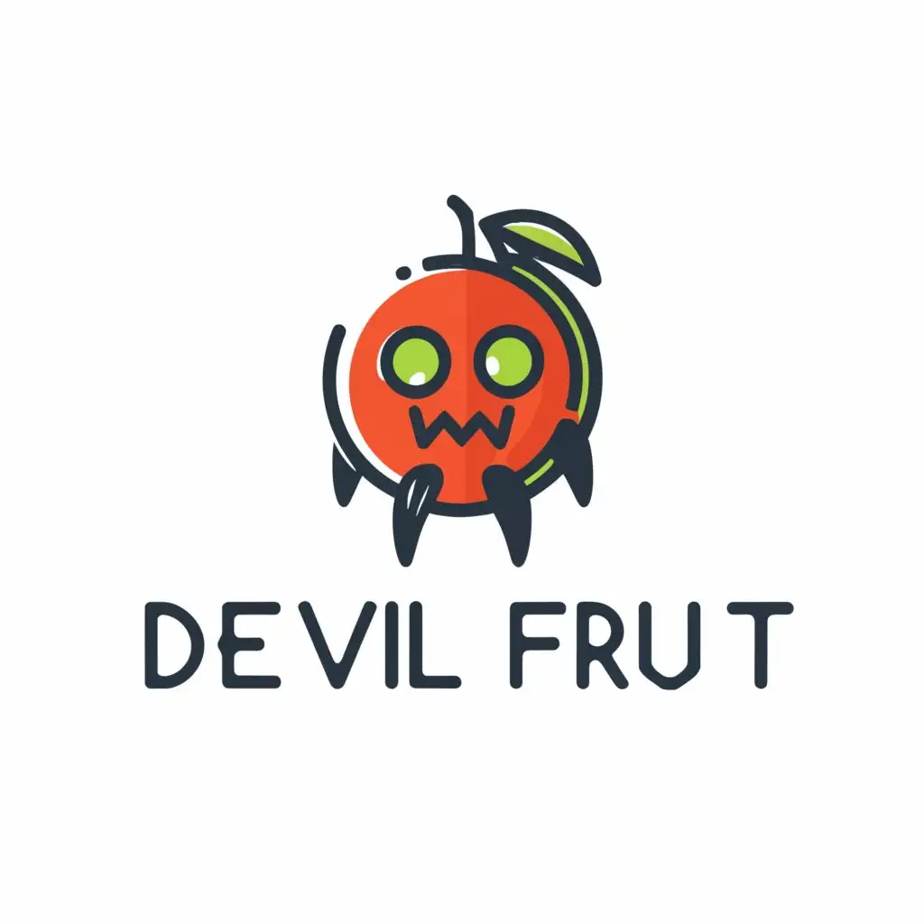 a logo design,with the text "Devil fruit", main symbol:Devil fruit,Moderate,clear background
