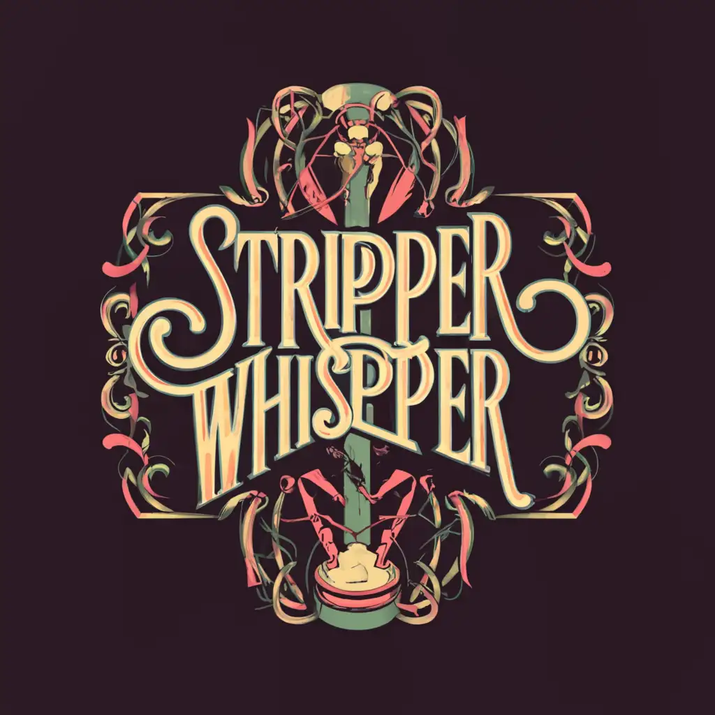 LOGO-Design-For-Stripper-Whisperer-Bold-Text-with-Dynamic-Stripper-Pole-Dancing-Icon