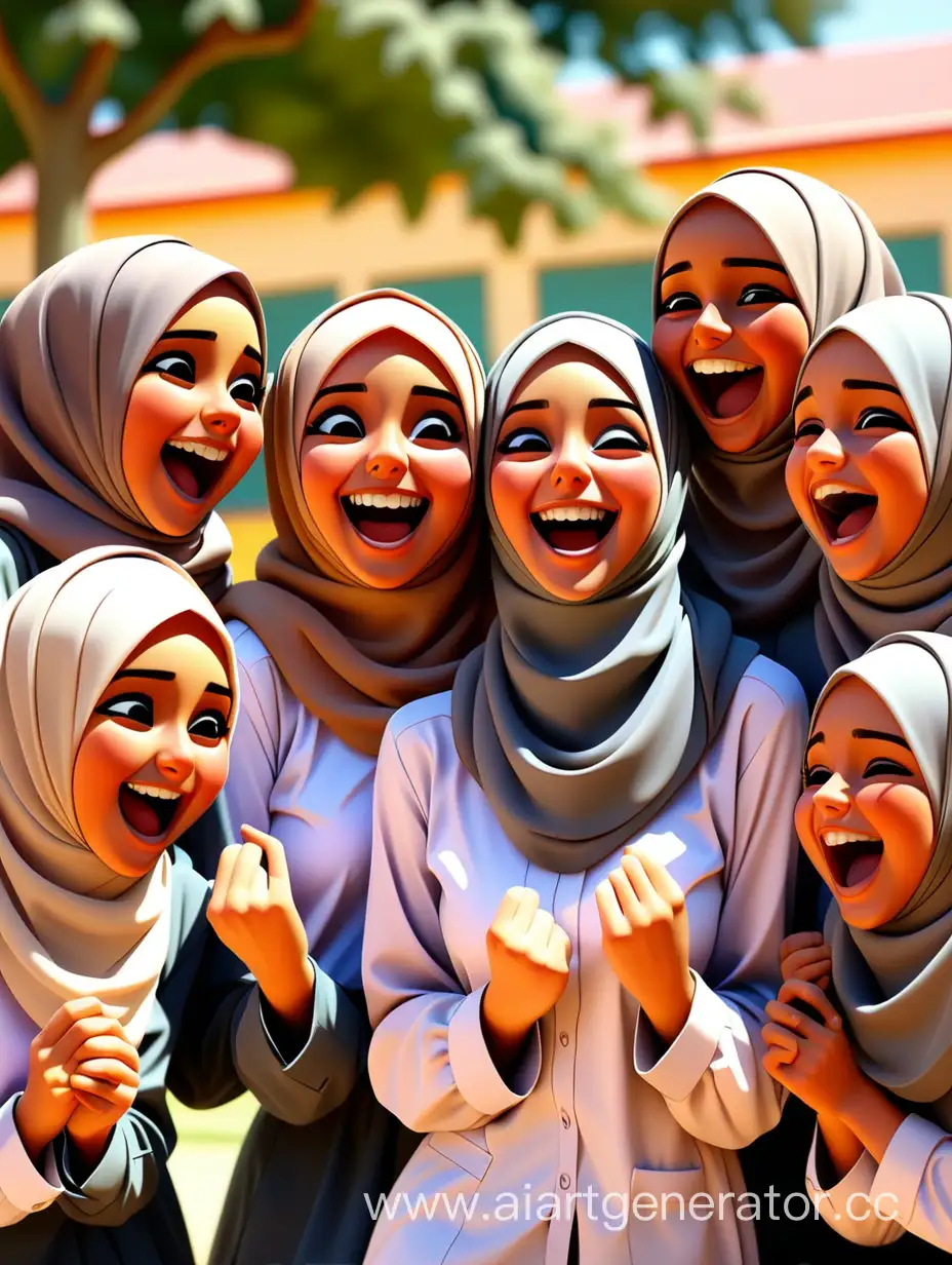 Joyful-Female-Students-in-Hijab-Enjoying-Playful-Moments-at-School