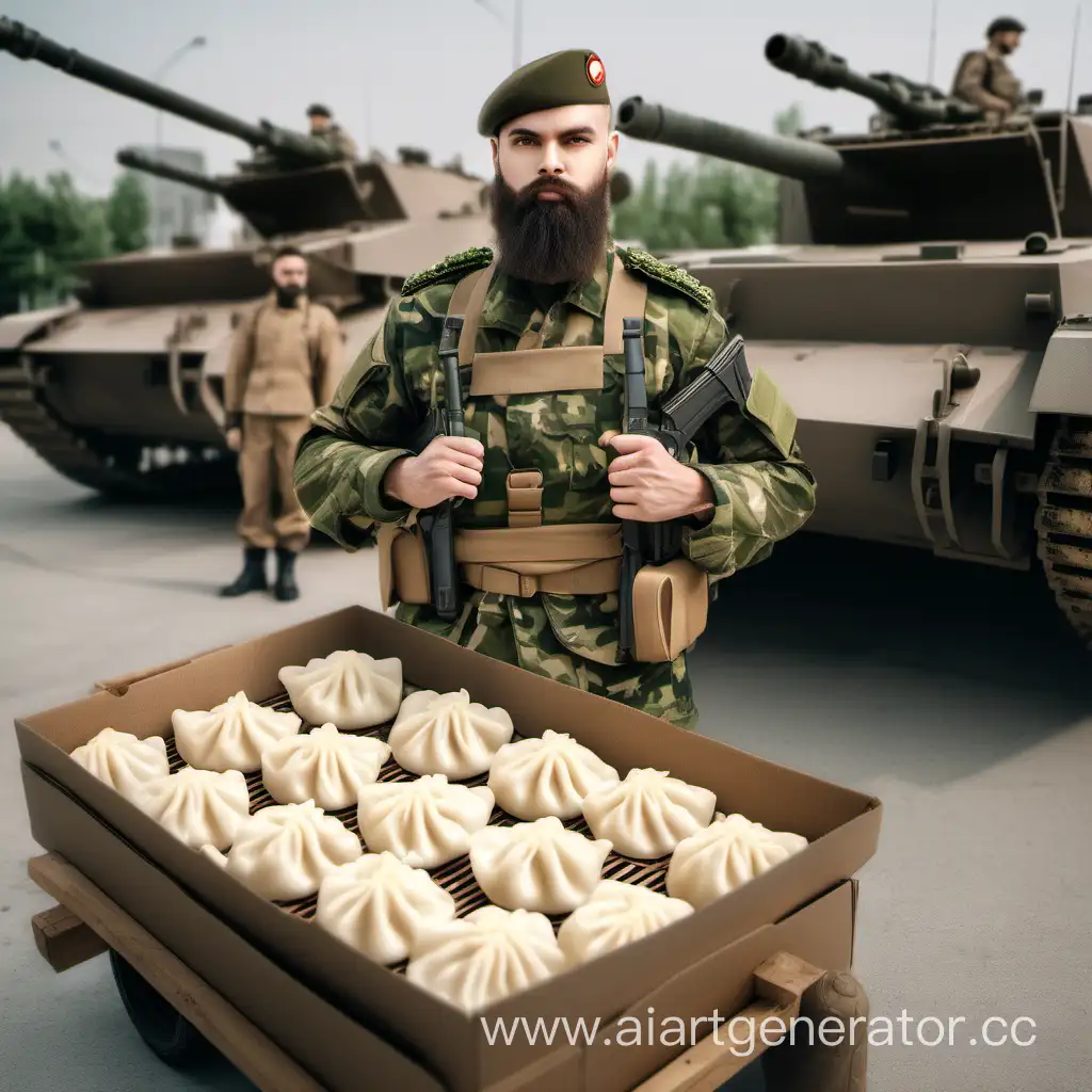 Dumpling-Guardians-Bearded-Soldier-Protecting-a-TankSurrounded-Pack