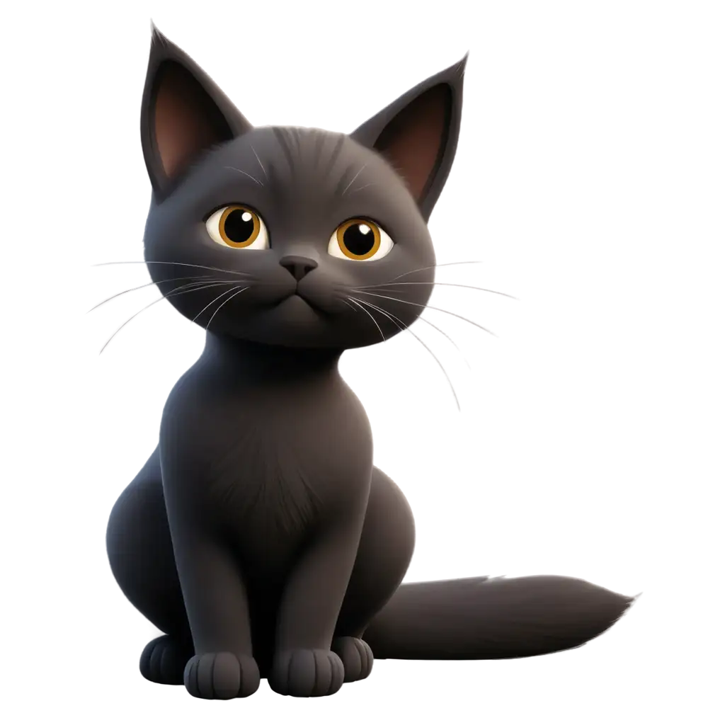 Cute-Cartoon-Cat-PNG-Adorable-Feline-Illustration-for-Various-Creative-Projects