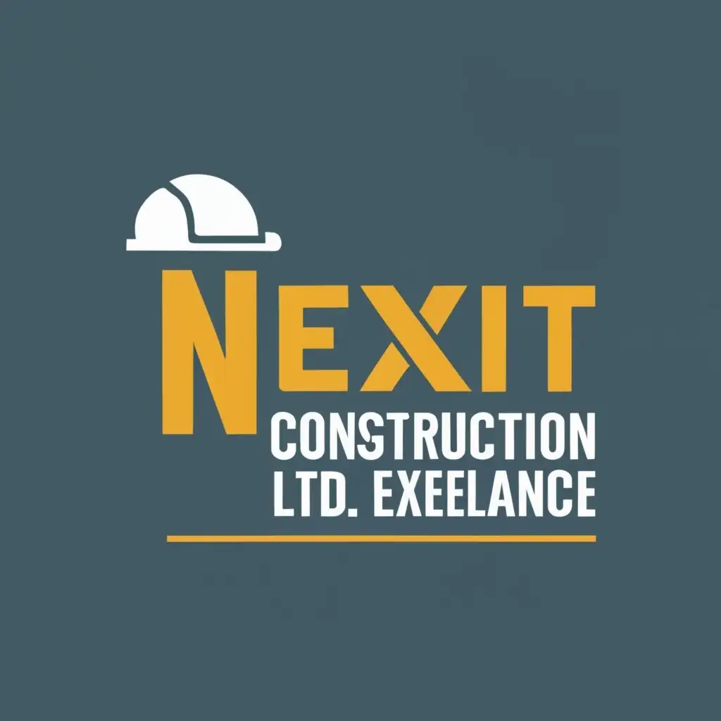 logo, Civil work building and construction , with the text "Nexit construction ltd reliability and excellence", typography, be used in Construction industry