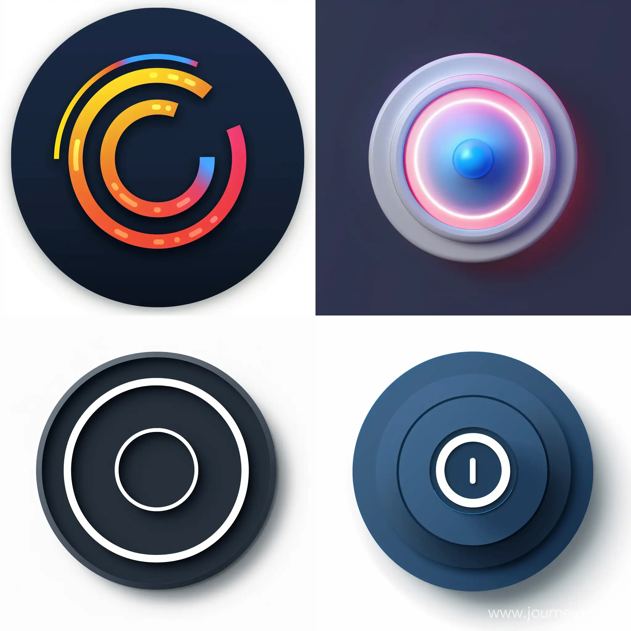 Circular-Icon-with-Vibrant-Additional-Commands