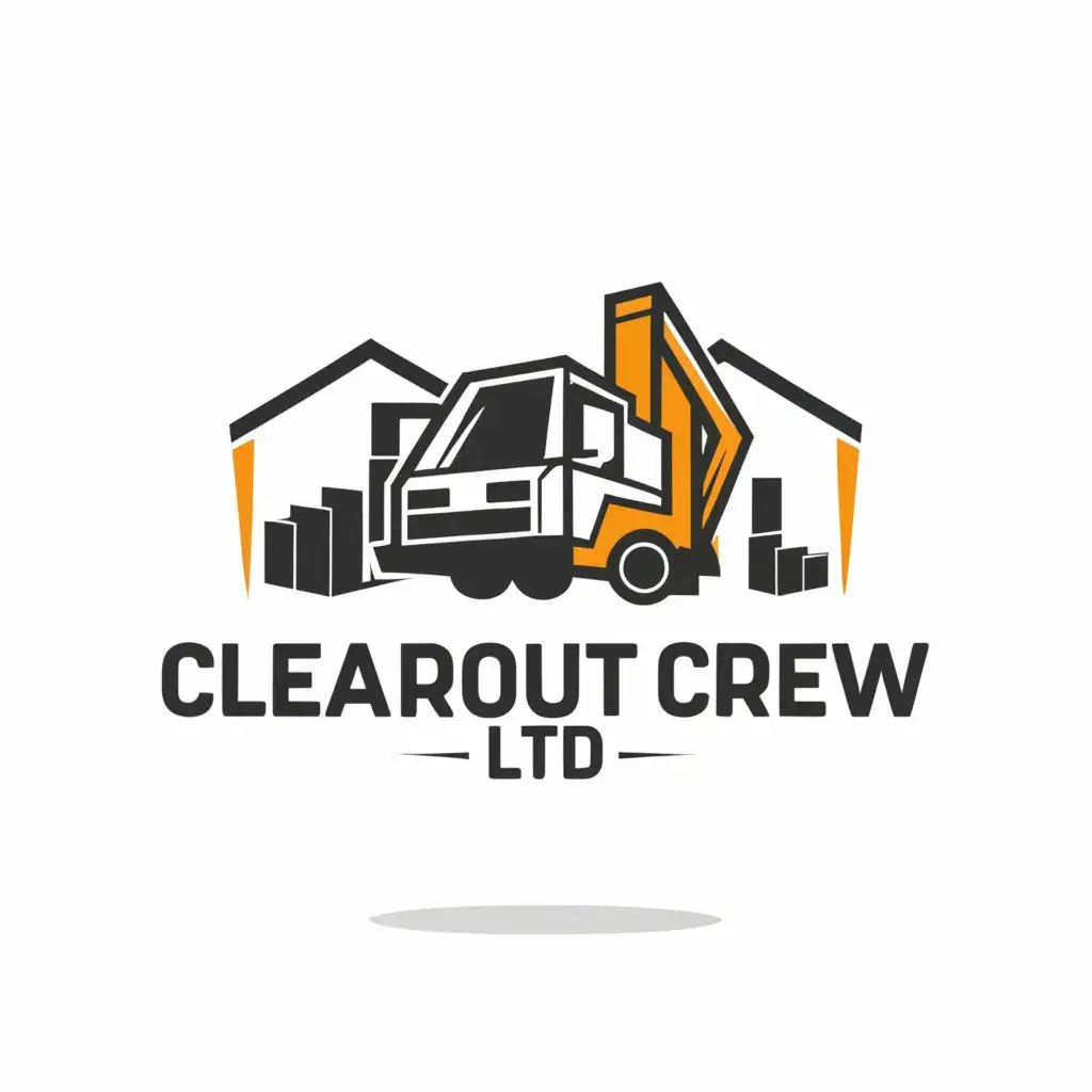 a logo design,with the text 'Clearout crew Ltd', main symbol:Junk removal,complex,be used in Construction industry,clear background
