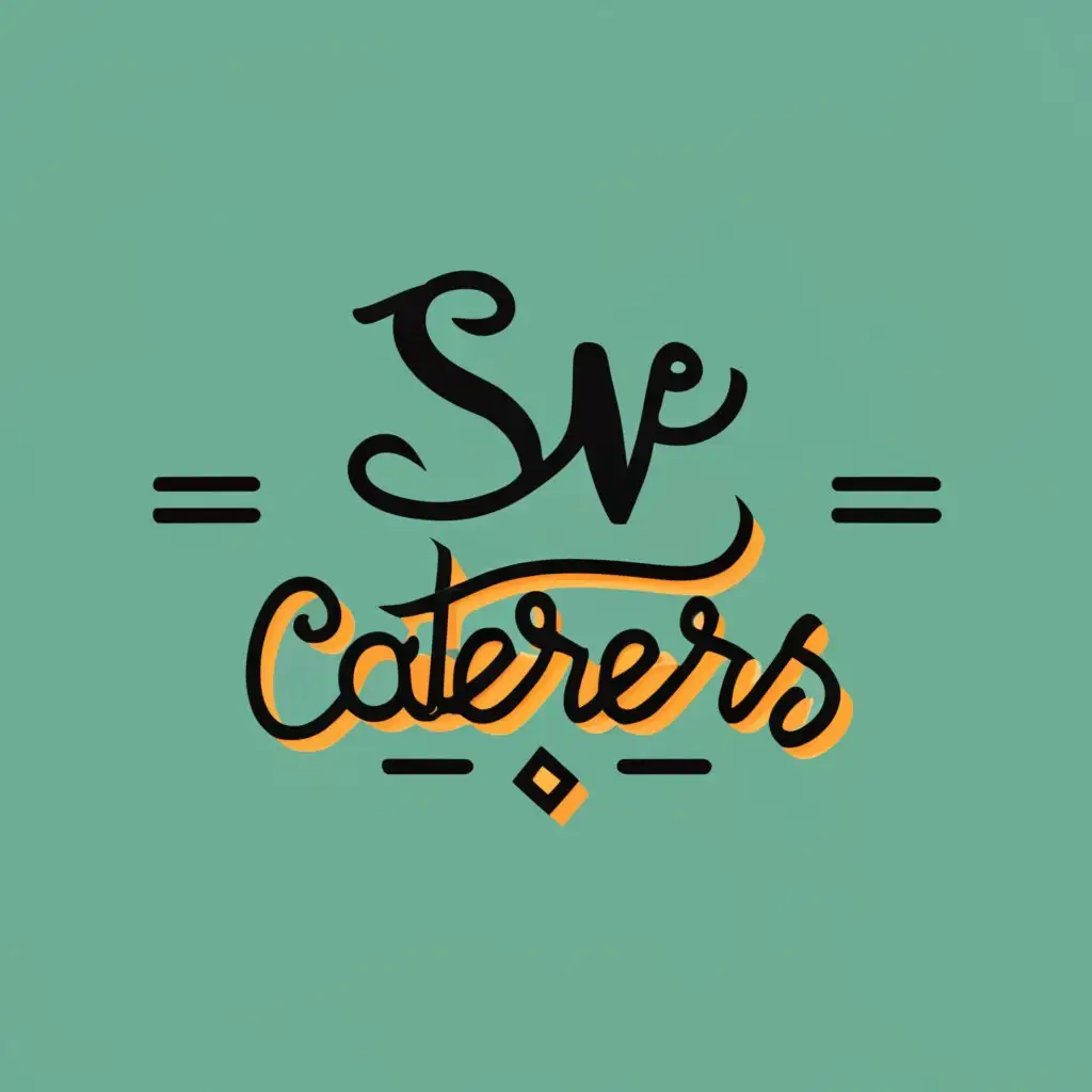 logo, A food , with the text "SV caterers", typography, be used in Restaurant industry