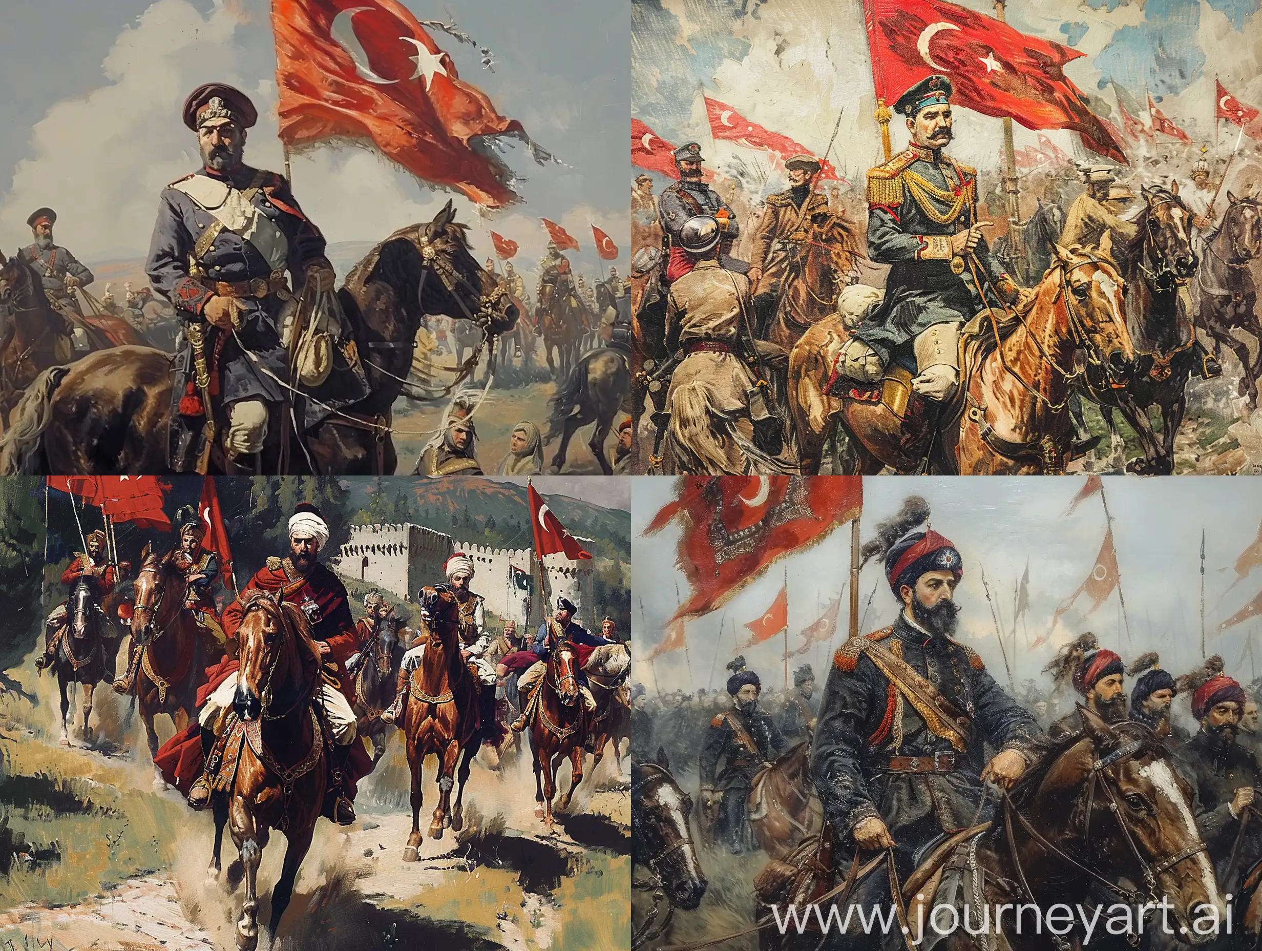 In 1919-1920, he founded Kuvâ-yi Seyyâre, the only organized military force in Anatolia. In collaboration with Ali Fuat Pasha in Ankara, he harassed the occupying Greek armies with his fast cavalry. He was effective in suppressing various rebellions against the authority of the Grand National Assembly of Turkey.