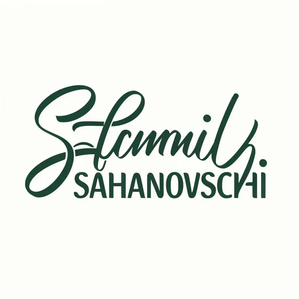 logo, Family Sahanovschi, with the text "family Sahanovschi", typography, be used in Events industry