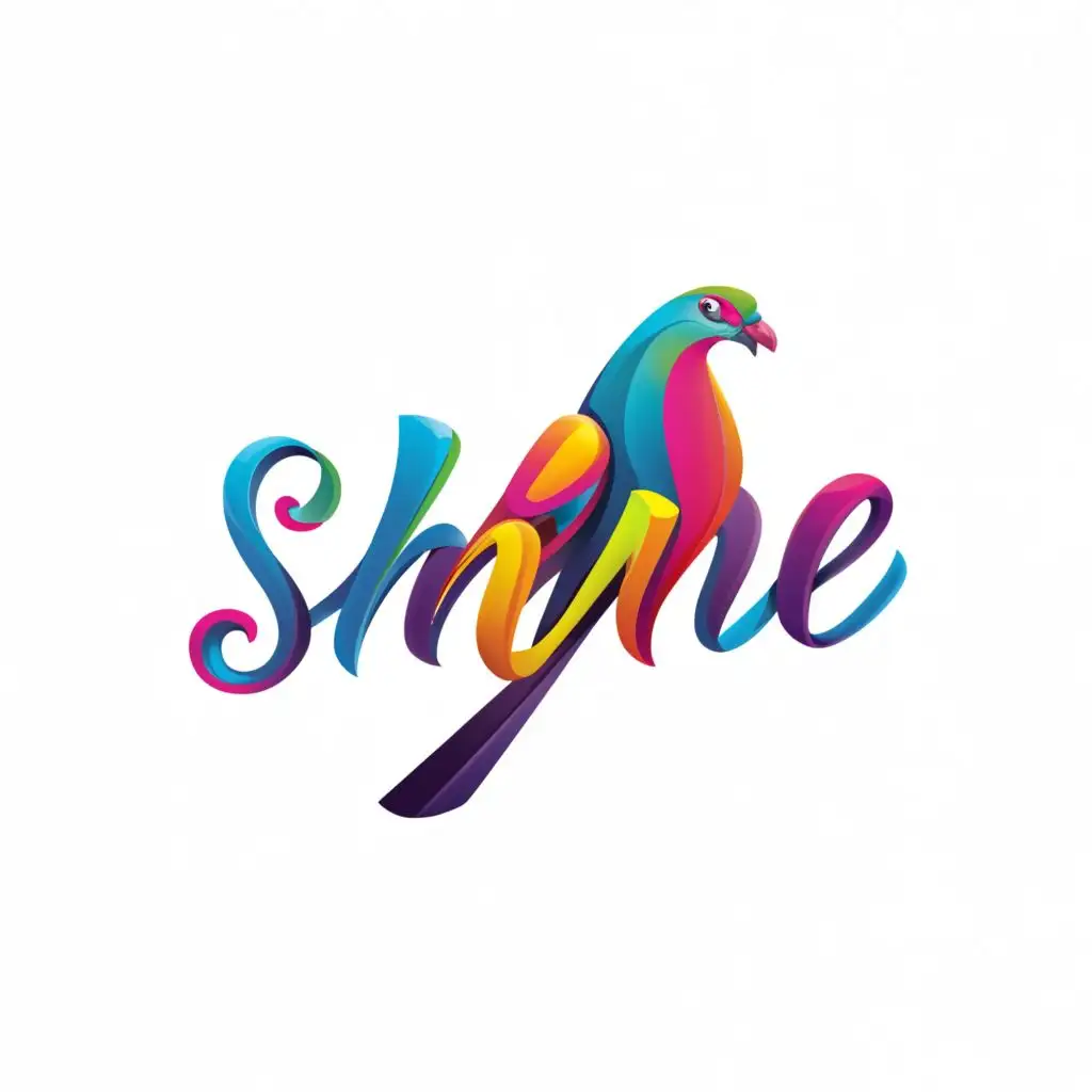 a logo design,with the text "shine", main symbol:pigeon, be used in Entertainment industry