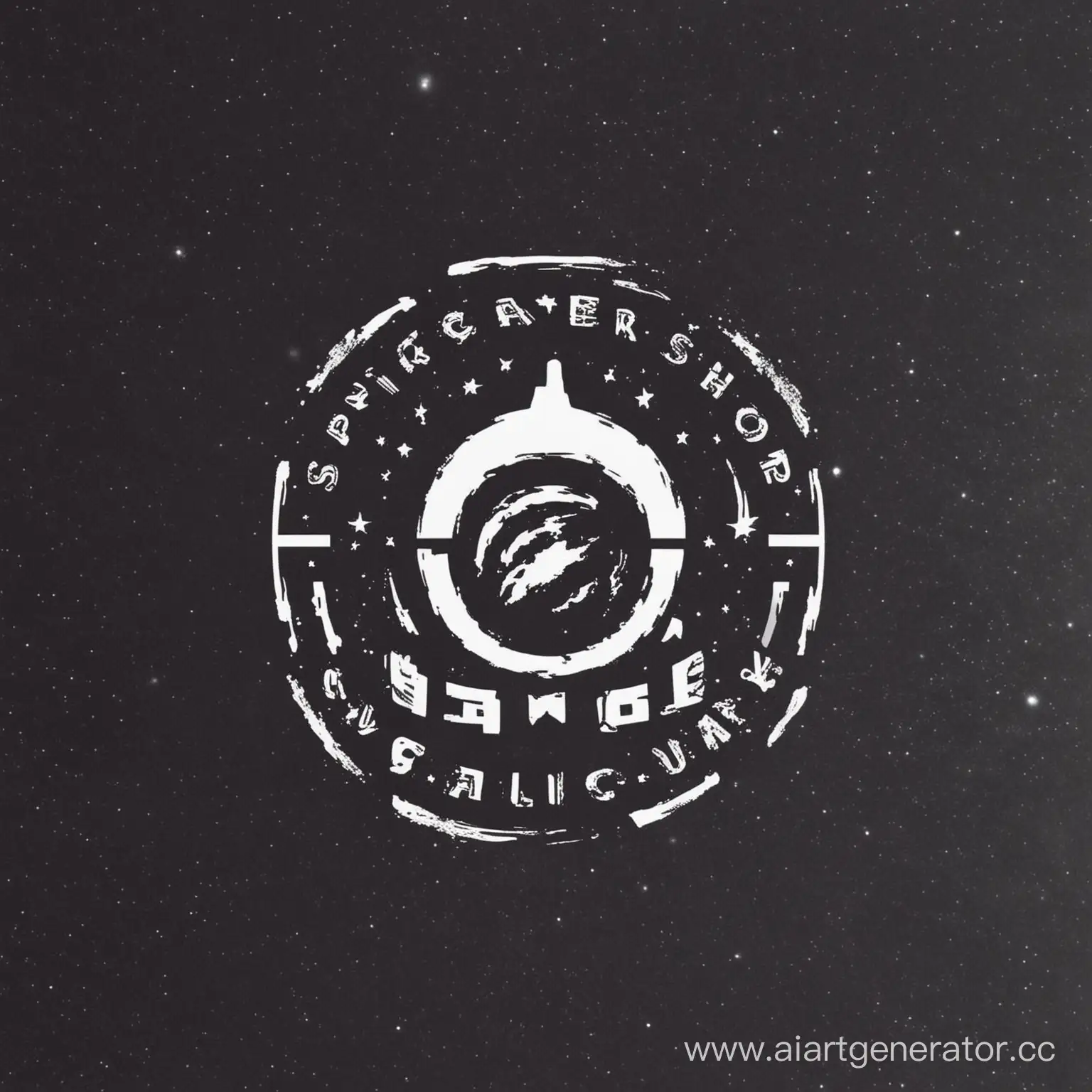 SpaceShop-Company-Logo-Featuring-Futuristic-Spacecraft-and-Celestial-Bodies