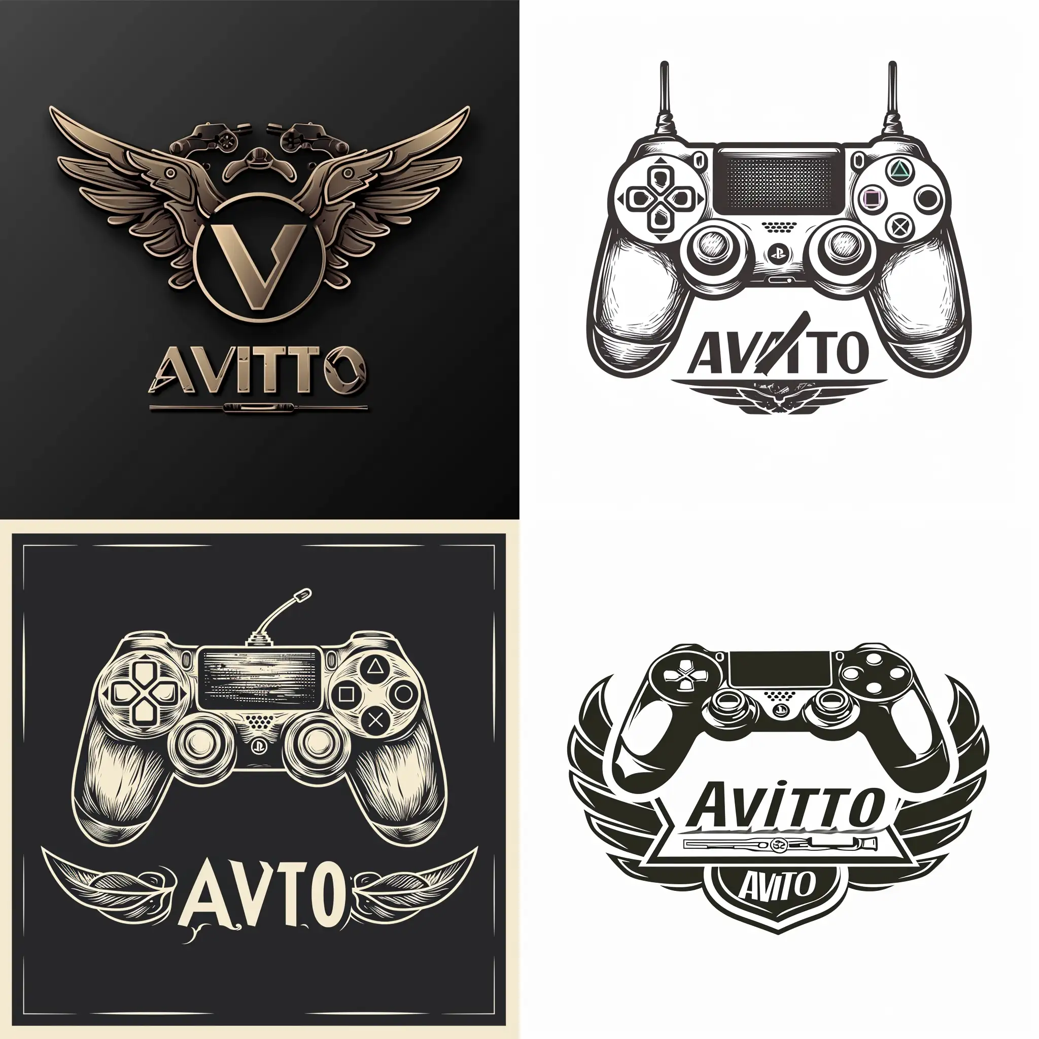 Antique-Style-Avito-Electronics-Video-Games-Store-Logo