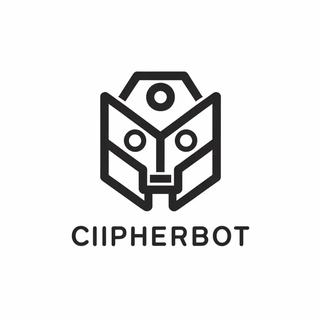a logo design,with the text "cipher bot", main symbol:robot,Moderate,clear background