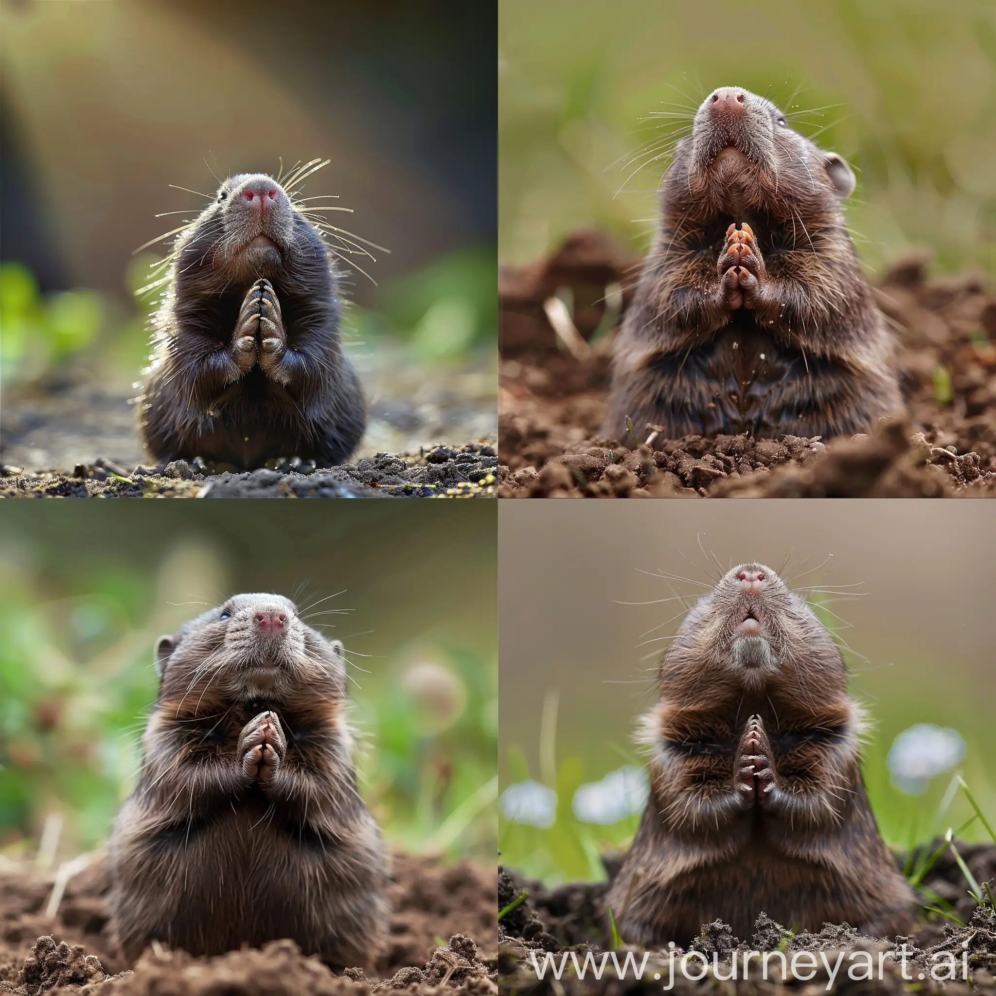 moles praying
