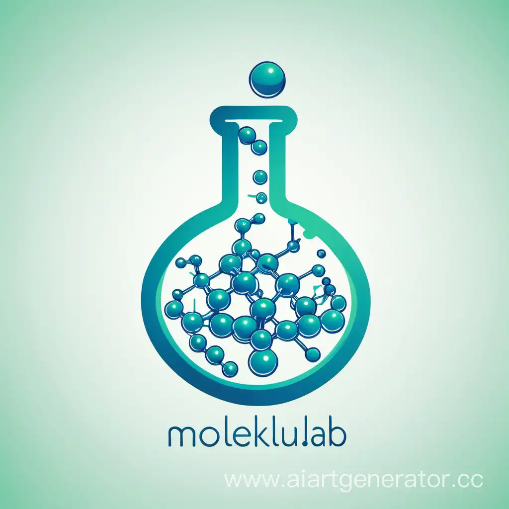 Vibrant-GreenBlue-Molecule-in-a-Flask-Molekulab-Company-Logo-Design