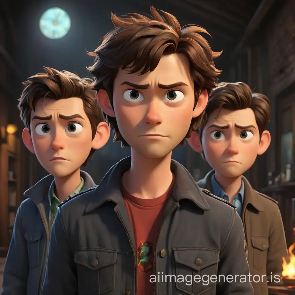 supernatural tv show pixar style