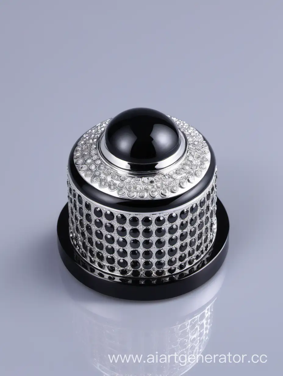 Luxurious-Zamac-Perfume-Bottle-with-Decorative-Ornamental-Long-Cap-and-Metallizing-Finish
