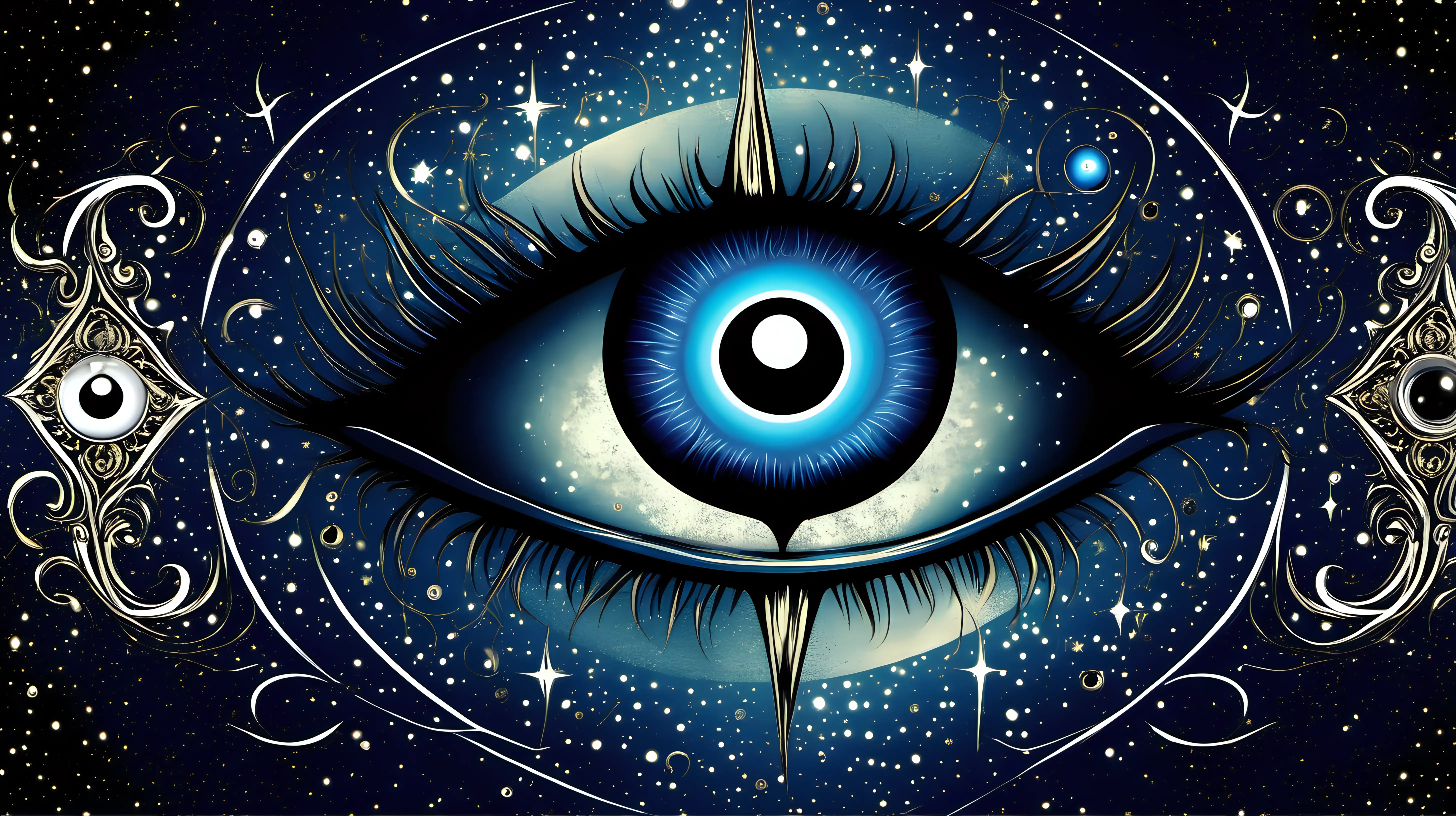 evil eye, celestial, Night