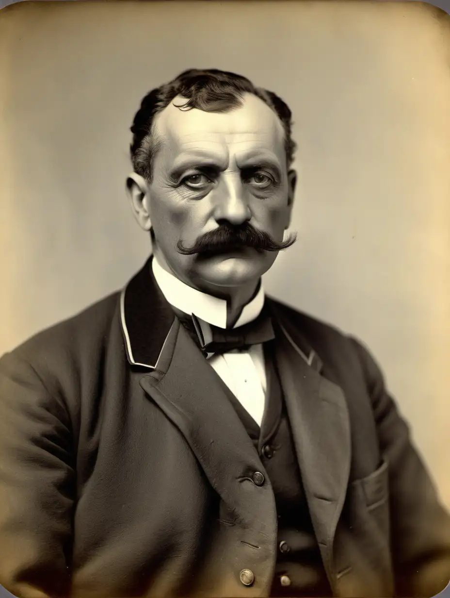 Respected Civil Servant Portrait 1900s Gentleman Born in Madeira