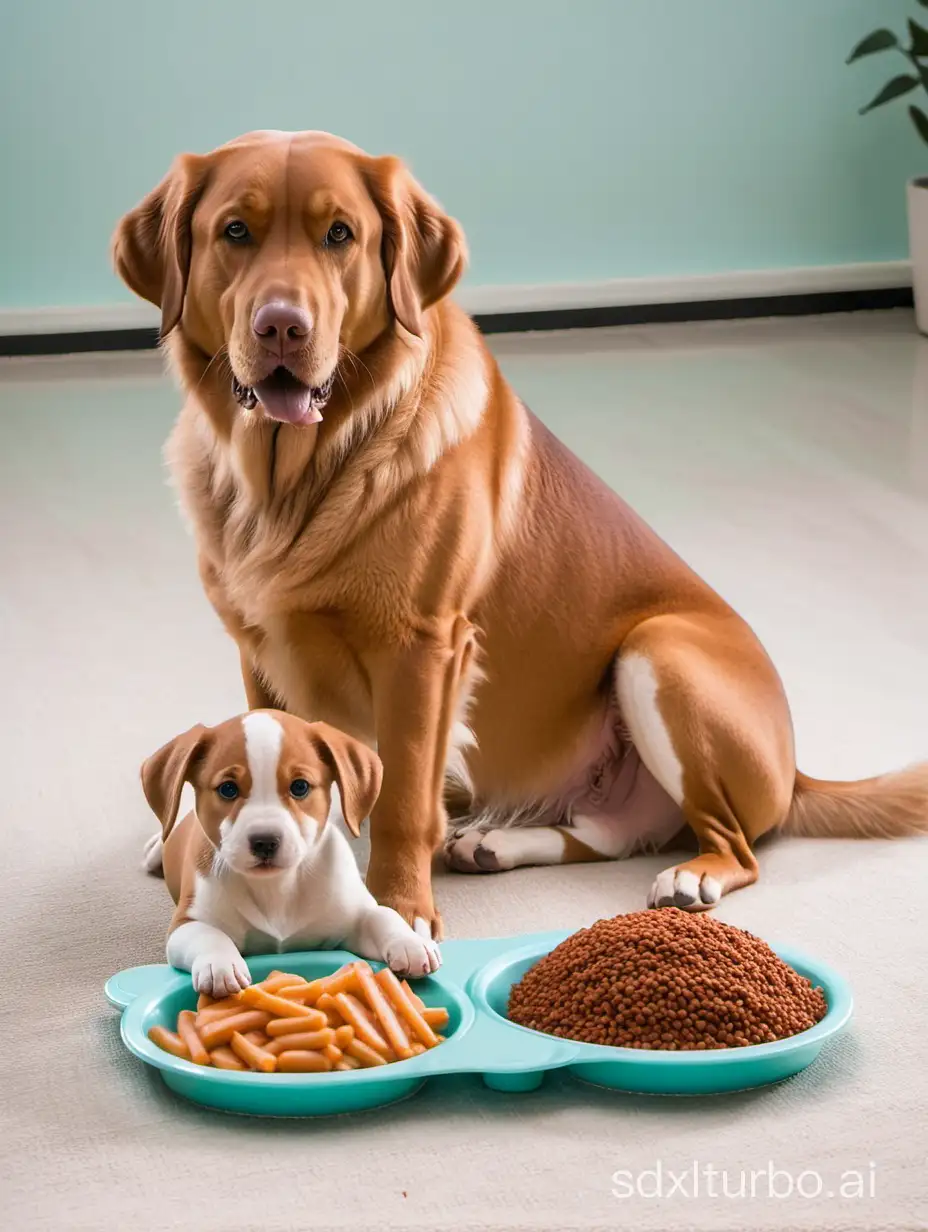 Big-and-Small-Dogs-Enjoying-a-Meal-Together