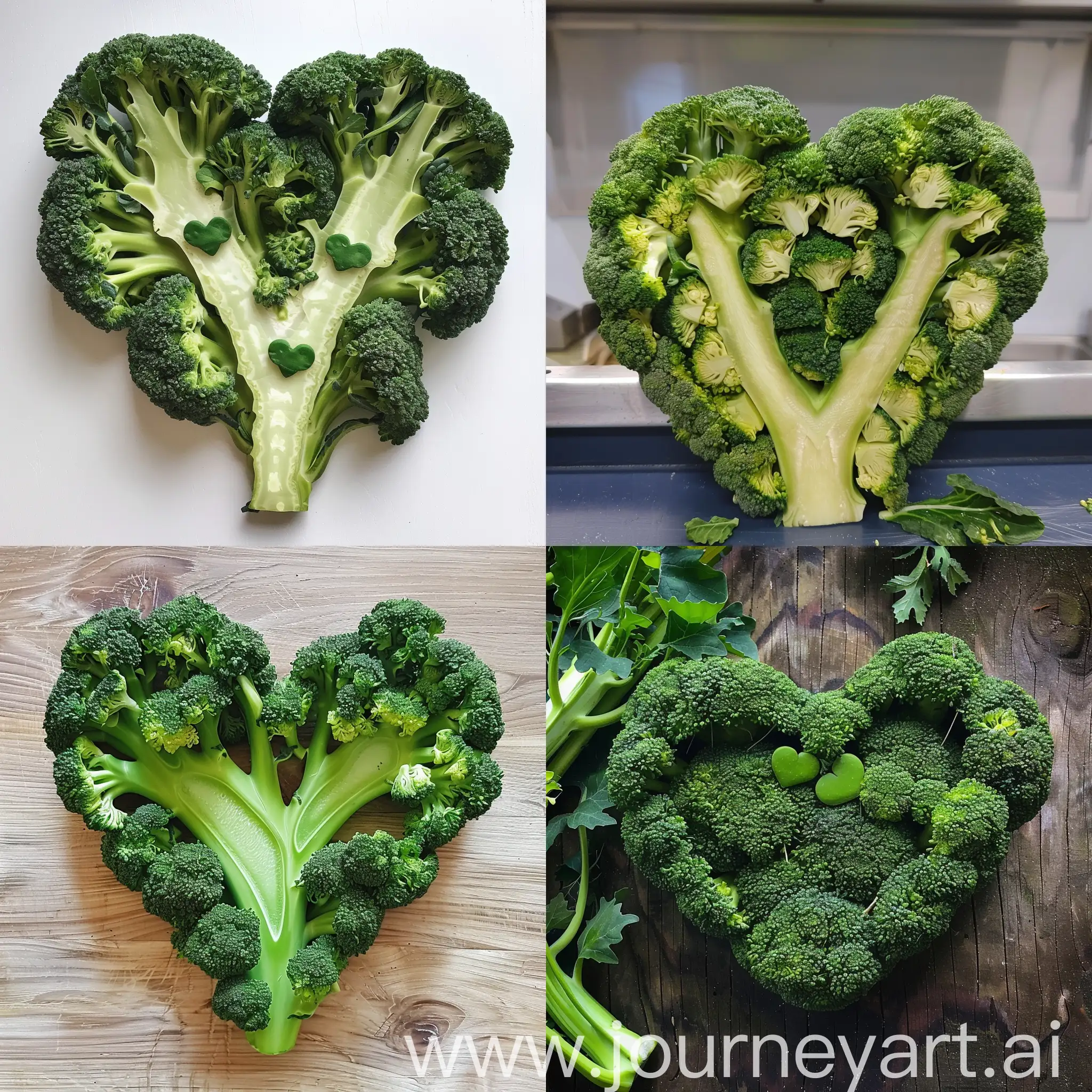 Heart-shaped broccoli