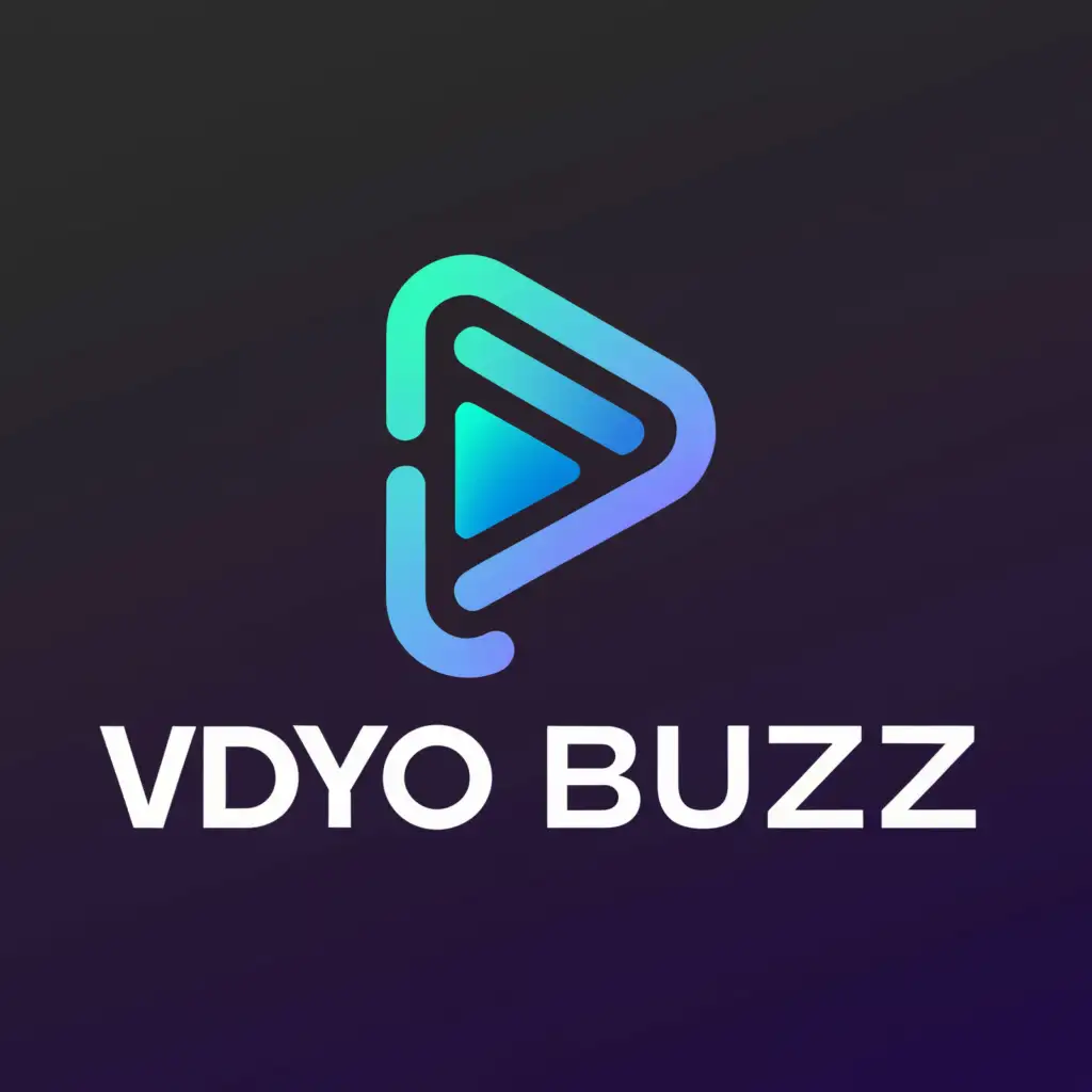 Logo-Design-For-VDYO-Buzz-Dynamic-Play-Button-Symbolizes-Entertainment