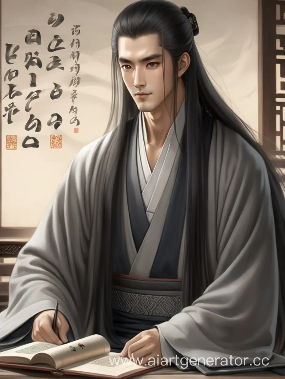 Noble-Scholar-in-Graceful-Hanfu-Contemplating-Ancient-Wisdom