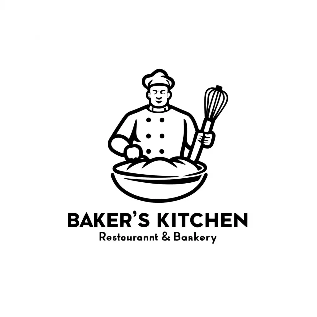 a logo design,with the text "Bakers Kitchen", main symbol:Nill Restaurant and Bakery,Minimalistic,be used in Restaurant industry,clear background