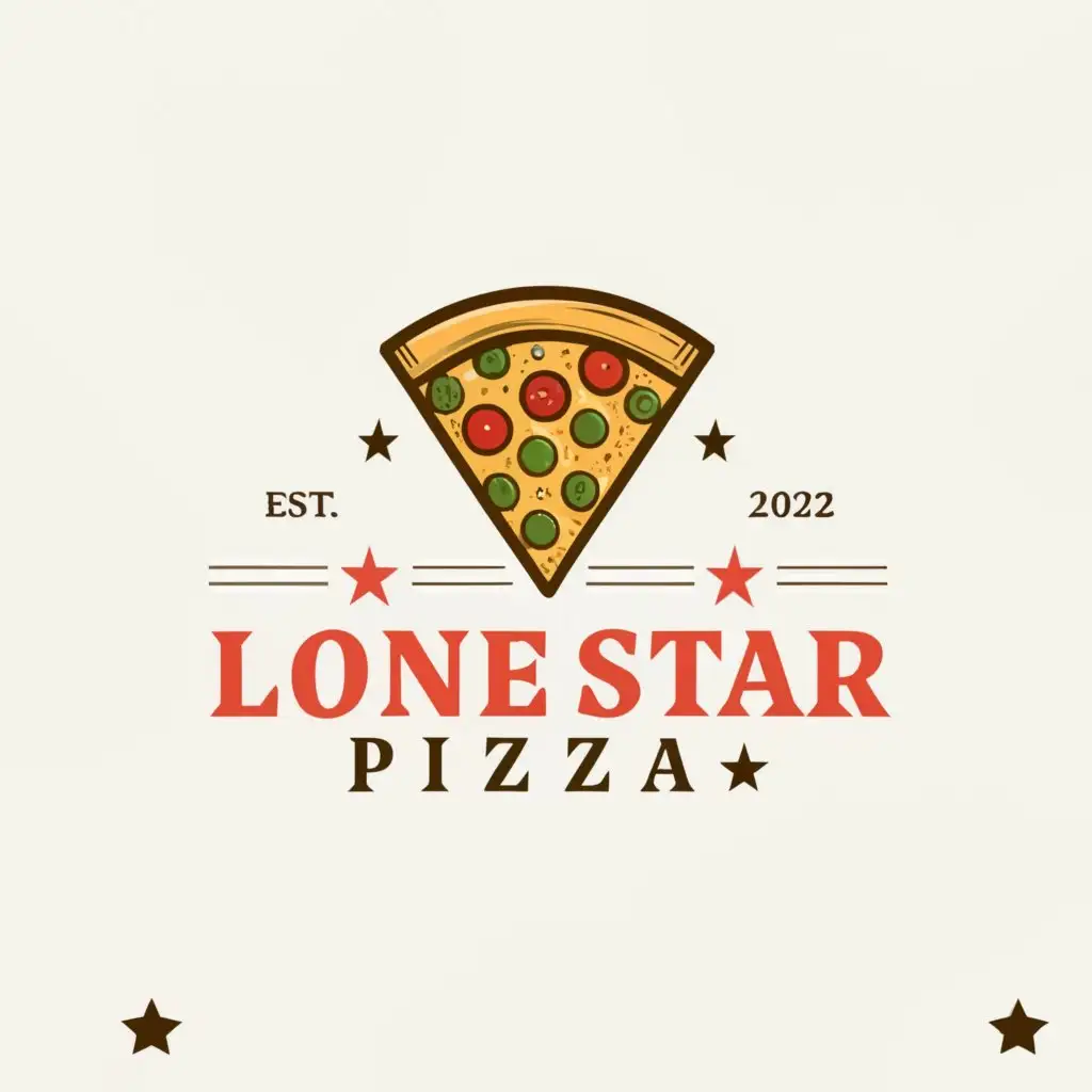 a logo design,with the text "Lone Star Pizza", main symbol:Pizza,Moderate,be used in Restaurant industry,clear background