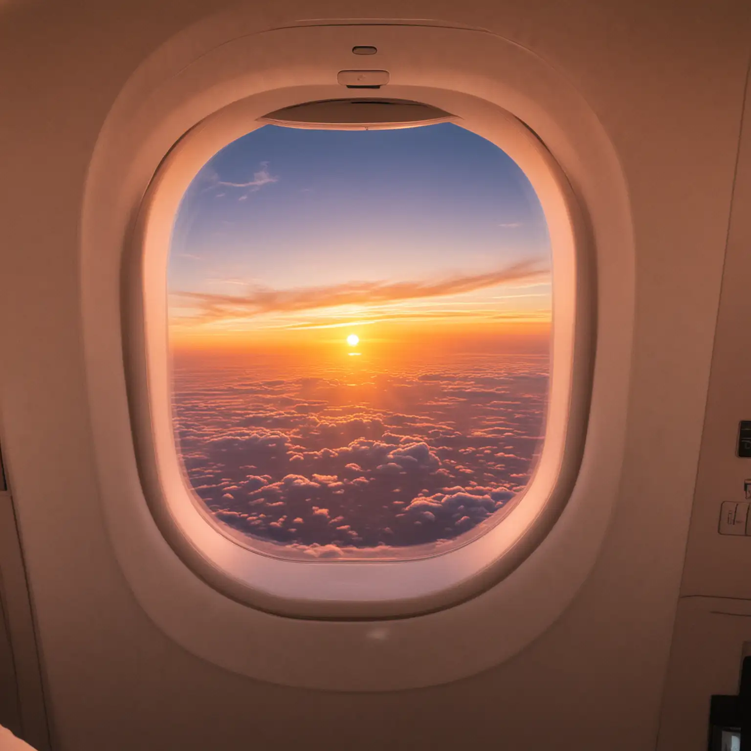 Luxurious Business Class Experience with Emirates Traveler Enjoying Sunset Sky View