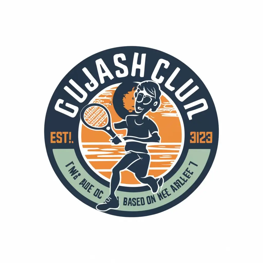 logo, It's a person playing squash but with a beachy theme as the club is based on the coast, hence the hair
I want the original guy re-created. Also that’s a tennis racquet, not a squash racquet., with the text "MARMION SQUASH CLUB", typography, be used in Sports Fitness industry