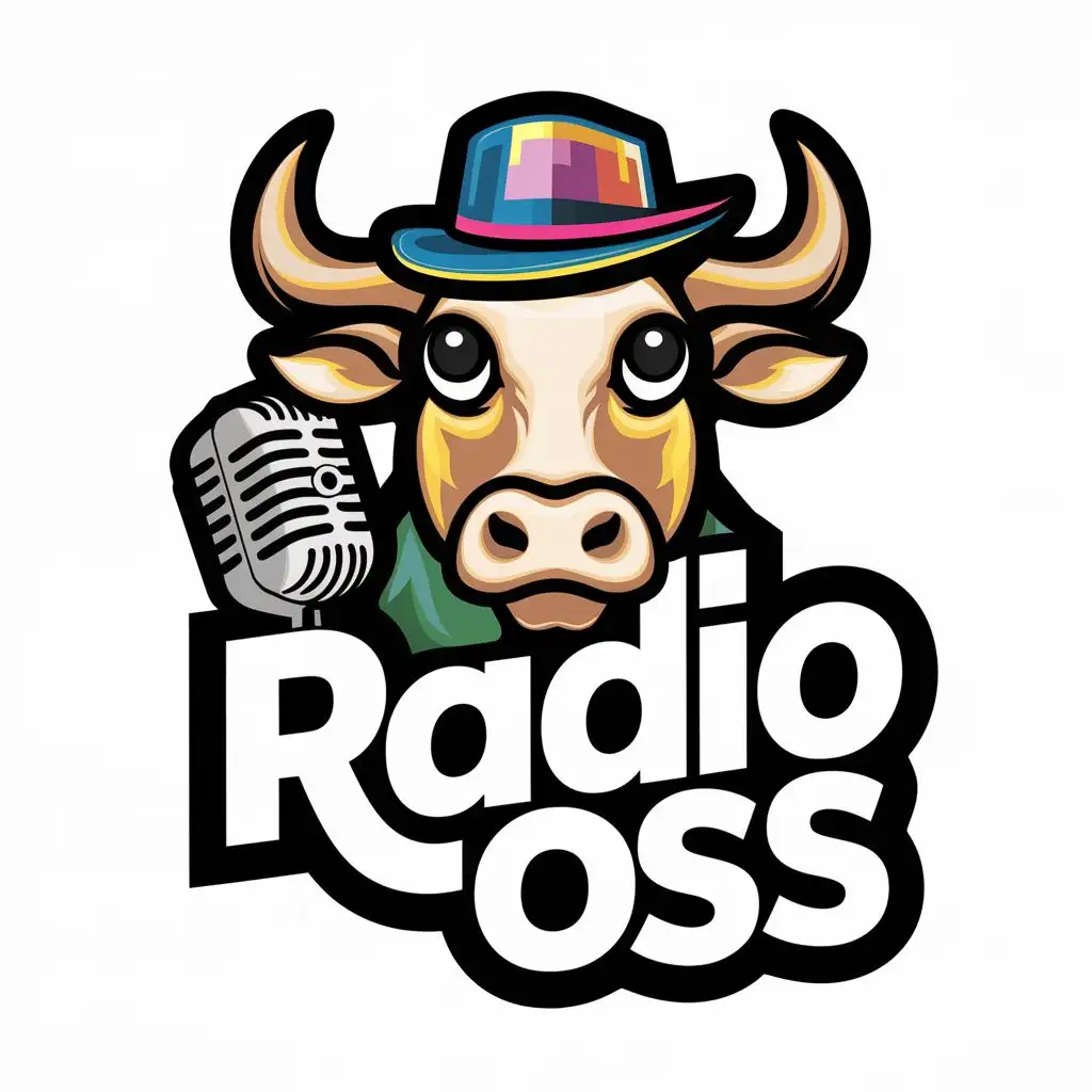 A logo for a radio channel using a ox. The text should say:
Radio Oss 
