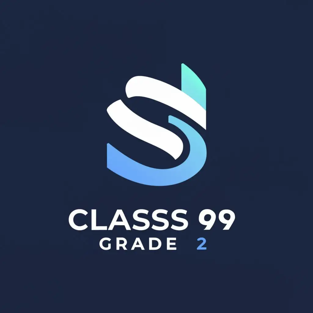 a logo design,with the text "Class 9, Grade 2", main symbol:line,Moderate,be used in Education industry,clear background